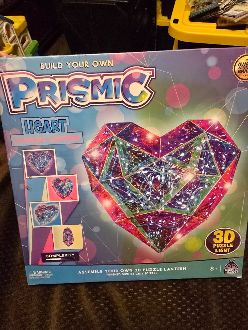 NIB Prismic 3D Puzzle Heart Hanging Lantern Kit DIY Room Decor Craft Unopened